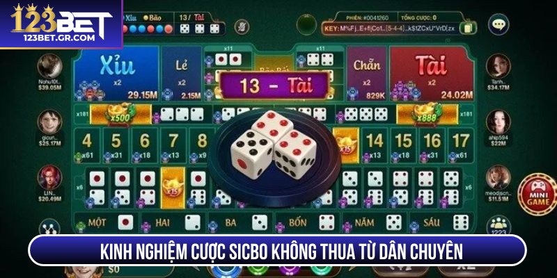 Kinh nghiệm cược Sicbo không thua từ dân chuyên